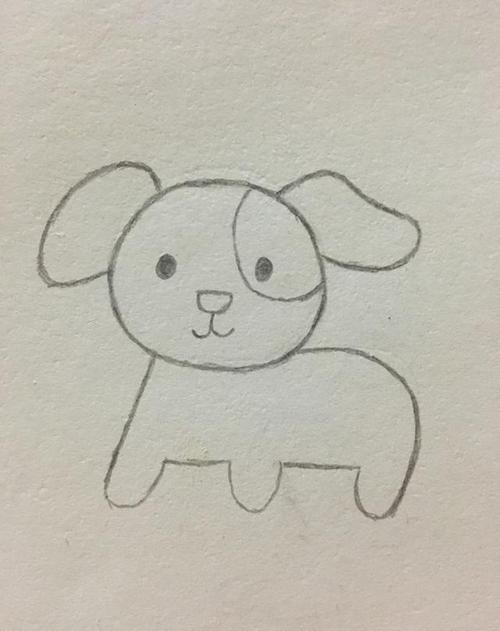 简笔画——小狗的画法|狗狗|画法|小狗_新浪新闻