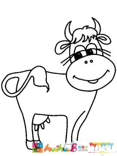 简笔画牛的画法最简单可爱 简笔画牛的画法最简单可爱彩色 简笔画图片