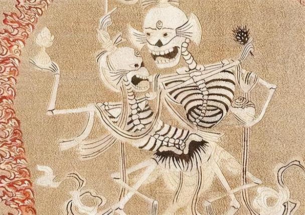 南宋画家李嵩创作的《骷髅幻戏图》是一幅颠覆了当时审美常规,深具