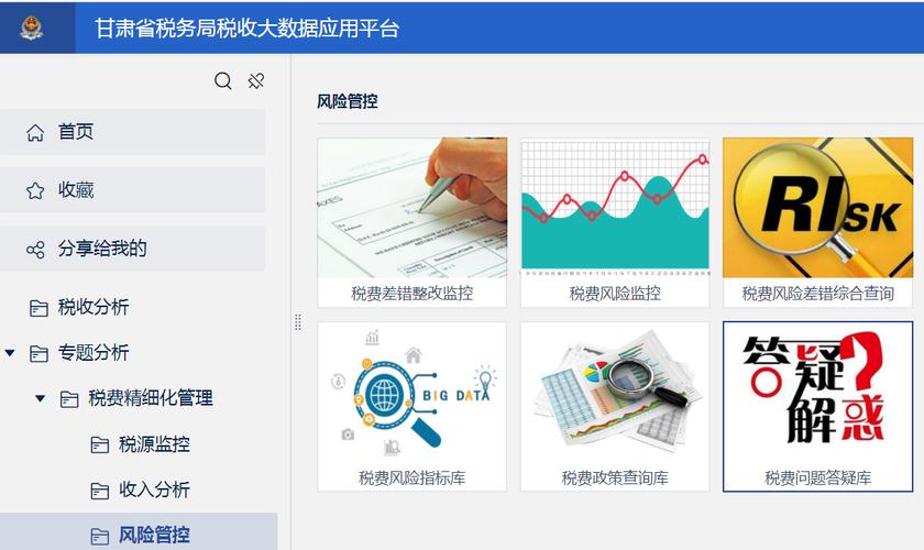 (图为金昌市税务局依托省局"税收大数据应用平台"开发的地方税"风险