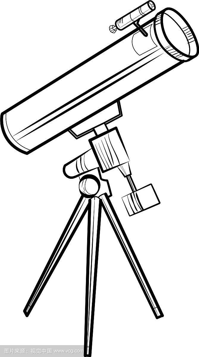 素描望远镜图标