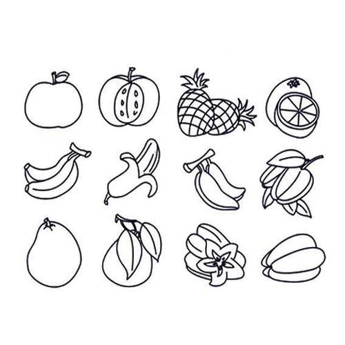 蔬菜水果幼儿简笔画