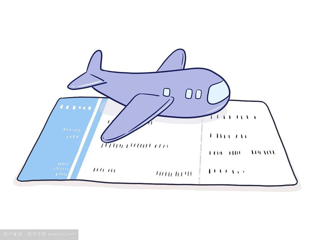 插画:飞机机票