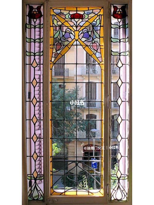 蒂凡尼艺术玻璃彩色落地玻璃窗门