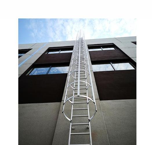安全爬梯加工厂家安全检修钢梯加工公司山东三维钢构