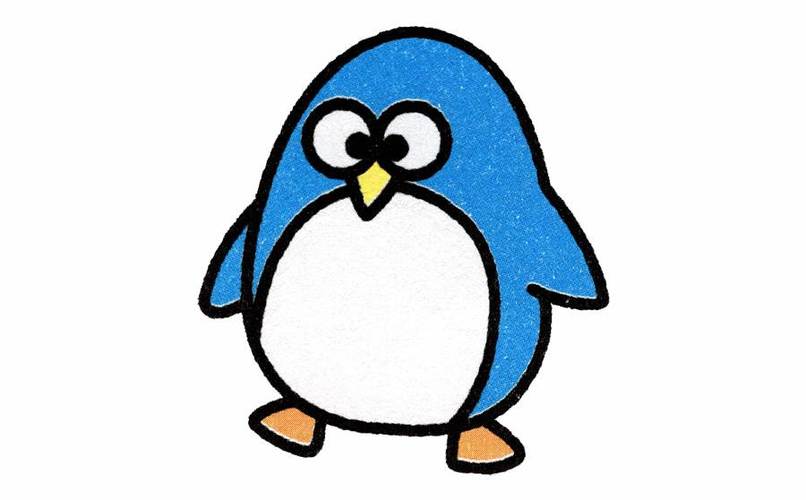 可爱的企鹅简笔画 造型企鹅简笔画儿童画