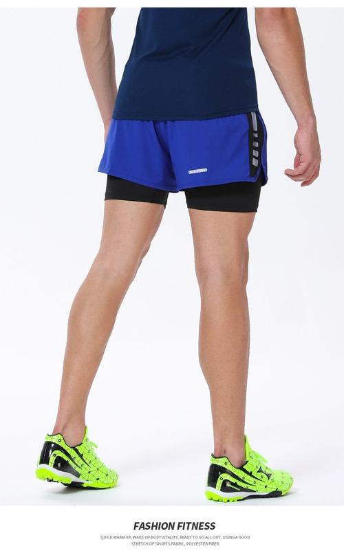 马拉松短裤跑步短裤可放手机可装手机口袋女夏男速干二合一3分马拉松
