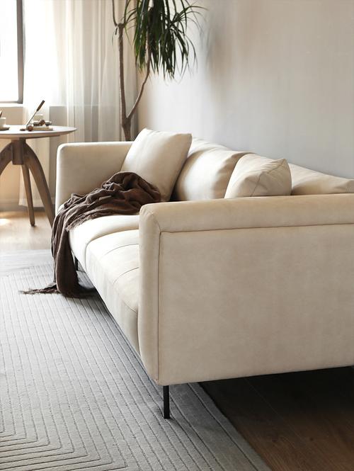 简约沙发现代客厅小户型家用直排北欧表情/chel科技布布艺沙发意式