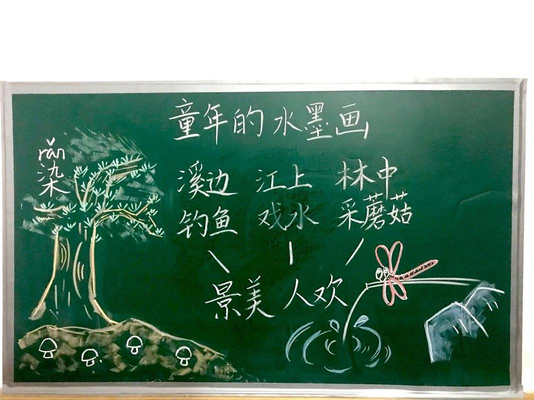 三年级下册《童年的水墨画》板书设计 #江西教师招聘考试