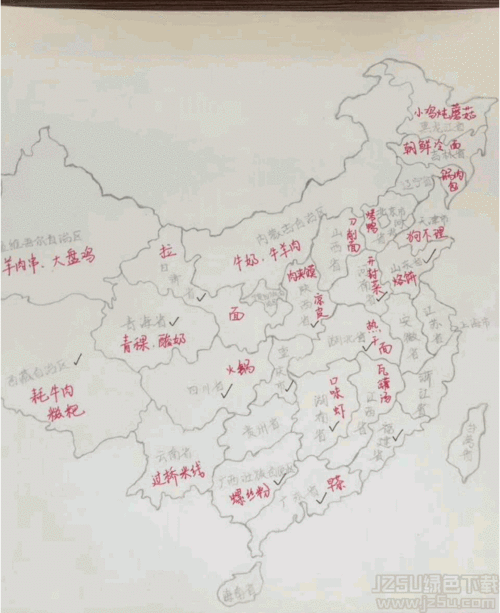 中国美食分布图中国地区美食分布图