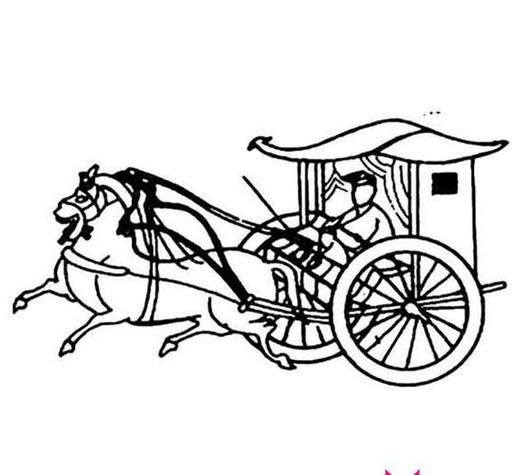 古代的交通工具儿童简笔画
