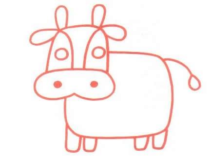 简笔画牛的画法_动物简笔画   【艺美术】