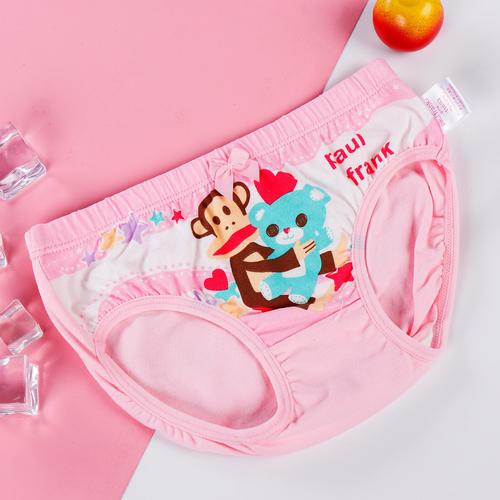 新款粉色童年 儿童舒适透气三条装女童内裤
