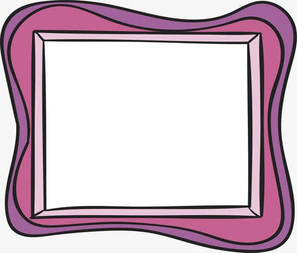 粉紫色手绘相框