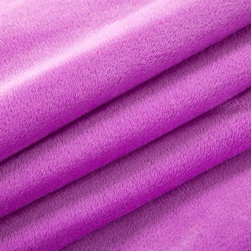 床品件套 纯色双拼加厚法莱绒ab版双人四件套c1357 紫色 粉色 超大