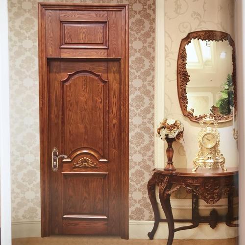 上龙实木门定制木门卧室门 纯实木套装门烤漆实木门 带上亮子护 复合