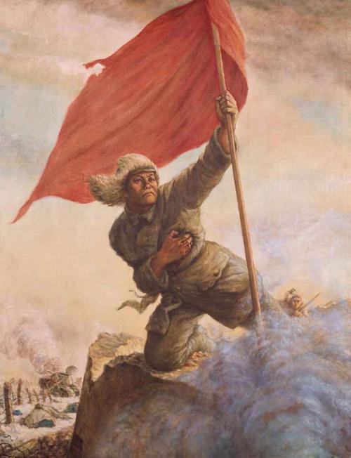 赵域《红旗》创作年代:1949规格:117×91cm