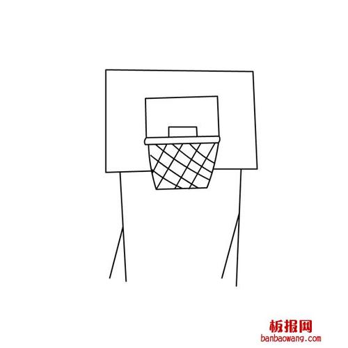 篮球框和篮板的画法