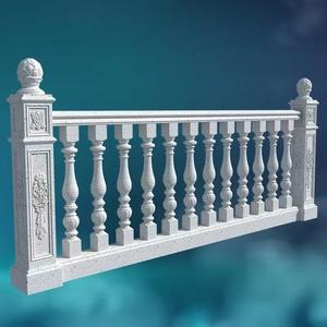 现浇楼梯扶手栏杆具护栏围栏水泥柱子花瓶别墅栏杆罗马柱模型装饰