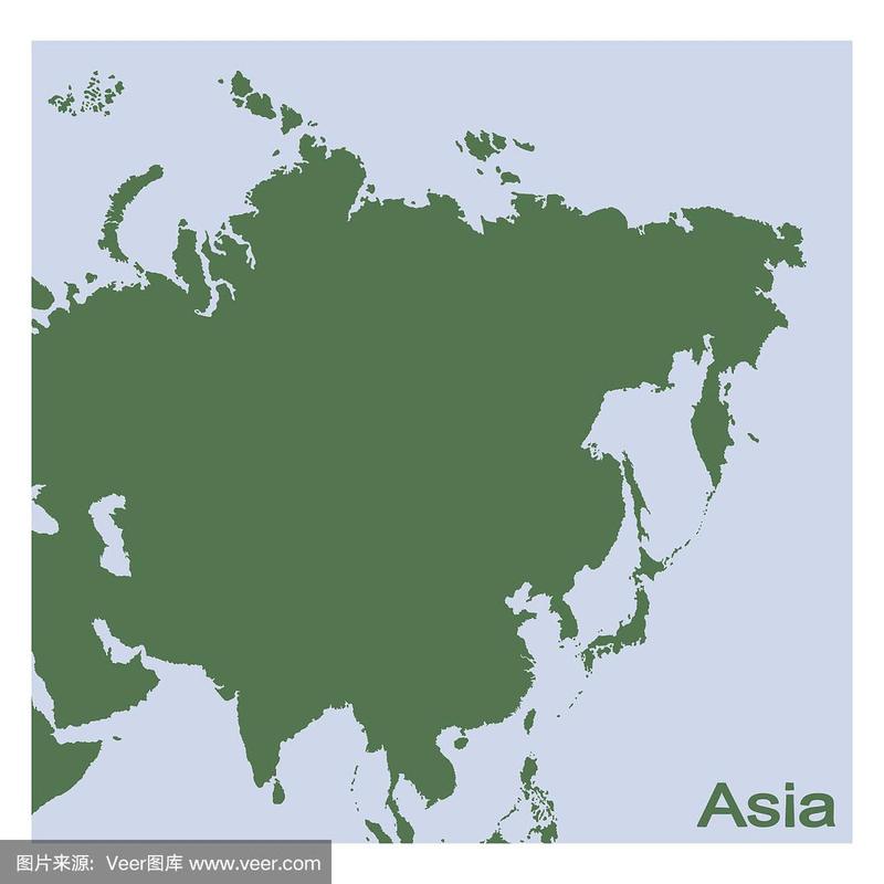 矢量亚洲政治地图