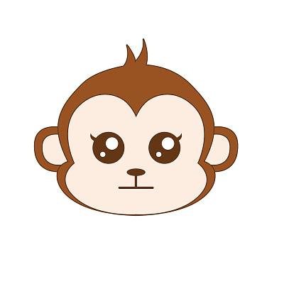 手绘卡通世界动物日全国爱眼日动物保护眼睛元素png素材互联网q版猴子