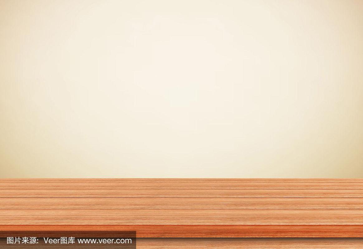 棕色背景上的空白木制桌面,产品展示模板