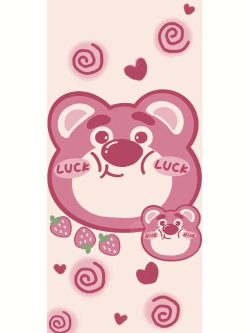 草莓熊壁纸  #手机壁纸  #粉色系  #可爱壁纸  #壁纸分享  #草莓熊