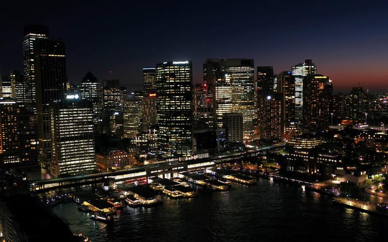 【4k】 悉尼夜景 澳大利亚 无人机航拍 城市街景 风景观赏 睡前放松