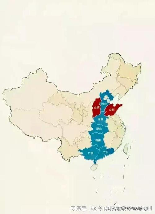 广州头条看中国地图中间的省份很有意思