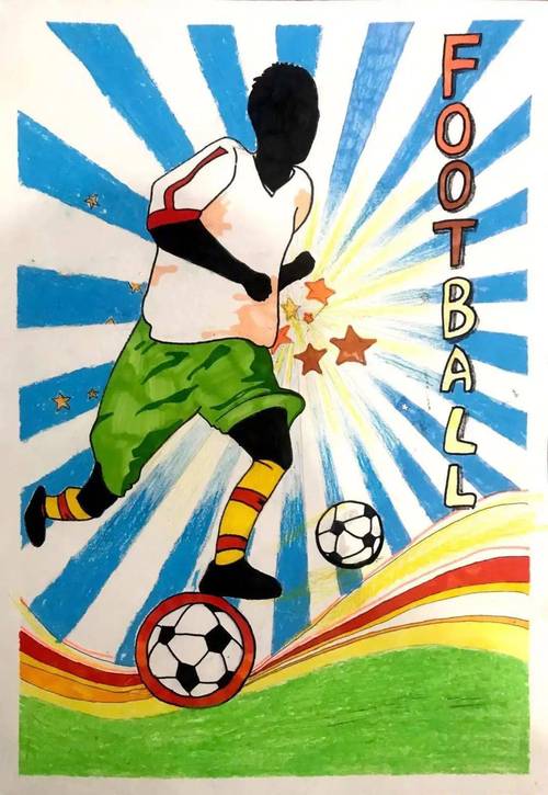 魅力足球欢乐校园记初中部足球海报设计大赛