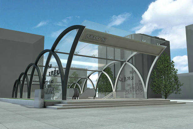 北京地铁出入口建筑通风亭设计图城市轨道交通地铁车站风亭施工方案图