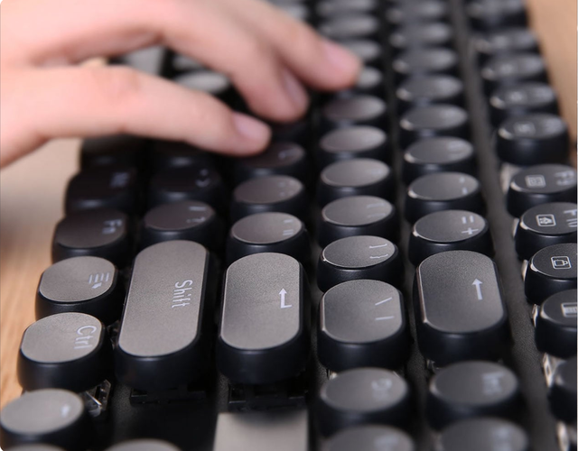 aukeykmg11打字机式机械键盘设计欣赏