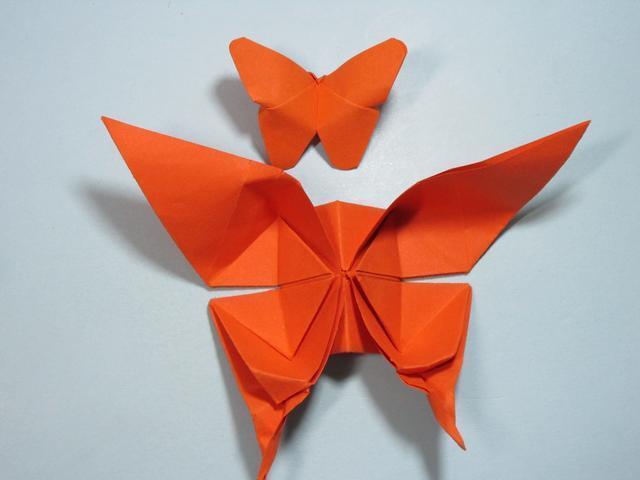 正方形折纸蝴蝶图解