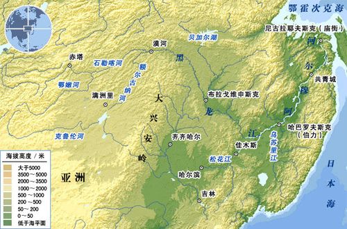 黑龙江流域地图
