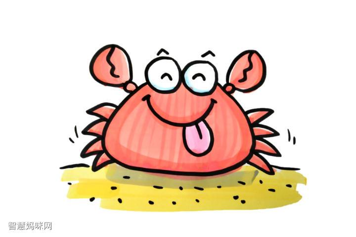 三张可爱的螃蟹简笔画图片-图2