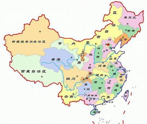 中国详细地形图
