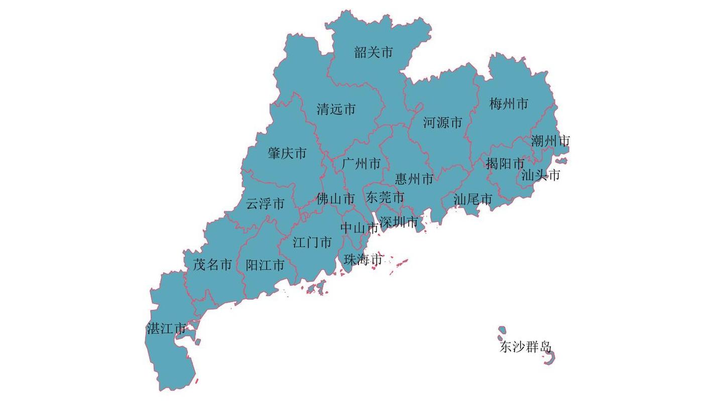 广东地图高清全图矢量可编辑全省市行政区划地图