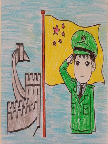向军人致敬"绘画比赛 写美篇  八一建军节是中国人民解放军建军纪念日