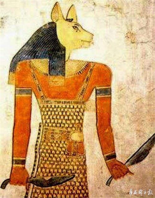 古埃及壁画中的猫女神贝斯特