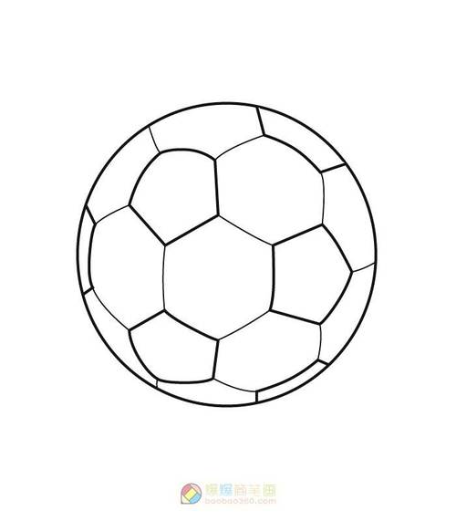 足球的画法,足球简笔画的图解教程足球的简单画法