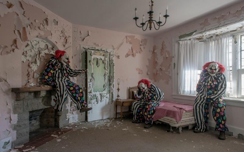 人物小丑娱乐恐怖艺术设计建筑房间clownshorrorroom壁纸图片