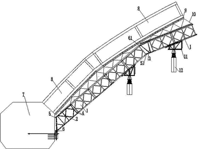 cn203890887u_一种用于架设弧形桥梁的贝雷梁有效