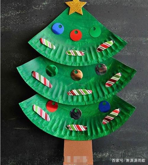 圣诞节餐盘圣诞树做法幼儿手工圣诞树小制作