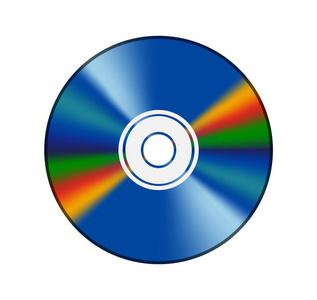 桌面上光盘图标cd 或 dvd 的真实插图. 光盘.多媒体数字存储信息.