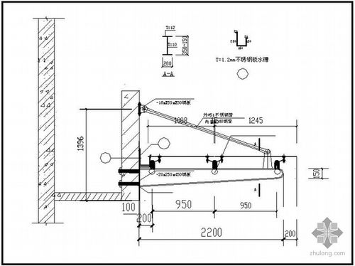 某钢结构雨棚结构设计图