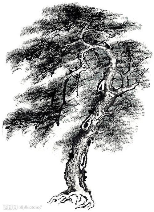 山水画中树的造型参考
