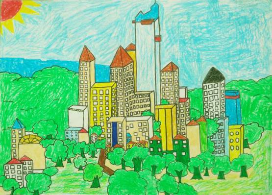 "森林城市 美丽家园"大良街道中小学生绘画大赛作品欣赏,你最喜欢哪一