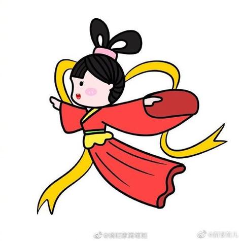 中秋节快到啦给大家带来一个飞天的小仙女简笔画图解马