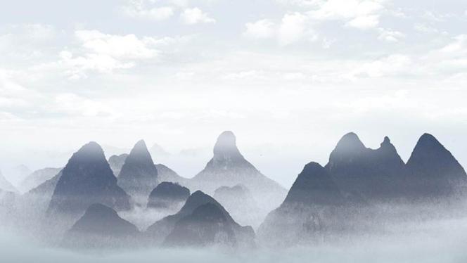 这是14张淡雅高山流水ppt背景图片,第一ppt模板网提供中国风幻灯片