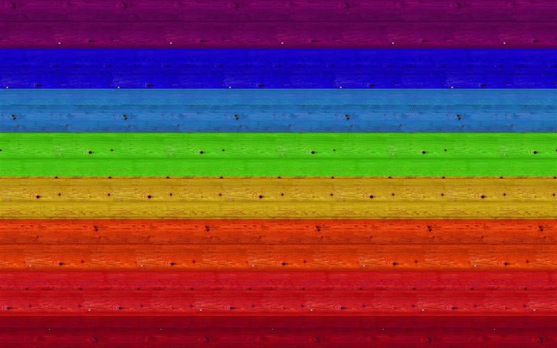 木板,彩虹的颜色 壁纸